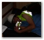 To put Ash's mother's mind at rest here he is tucked up in bed. You too can own a set of Bob the Builder Pyjamas. They are currently selling fast and are available from Nigel Campbell's building site. Just be sly.