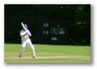 Having wached recent performances Dobs placed himself in the scorebox which I'm certain doubles as a birdwatching hide.